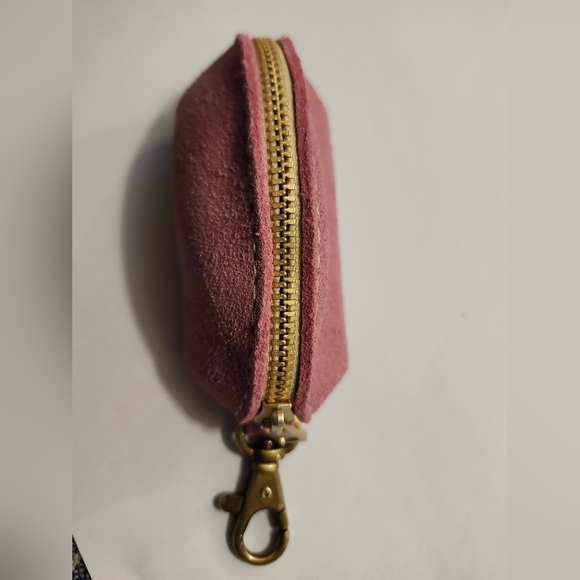 Portland Leather Pink Suede Taco Keychain Coin Pouch Keychain BNNU - Picture 5 of 5
